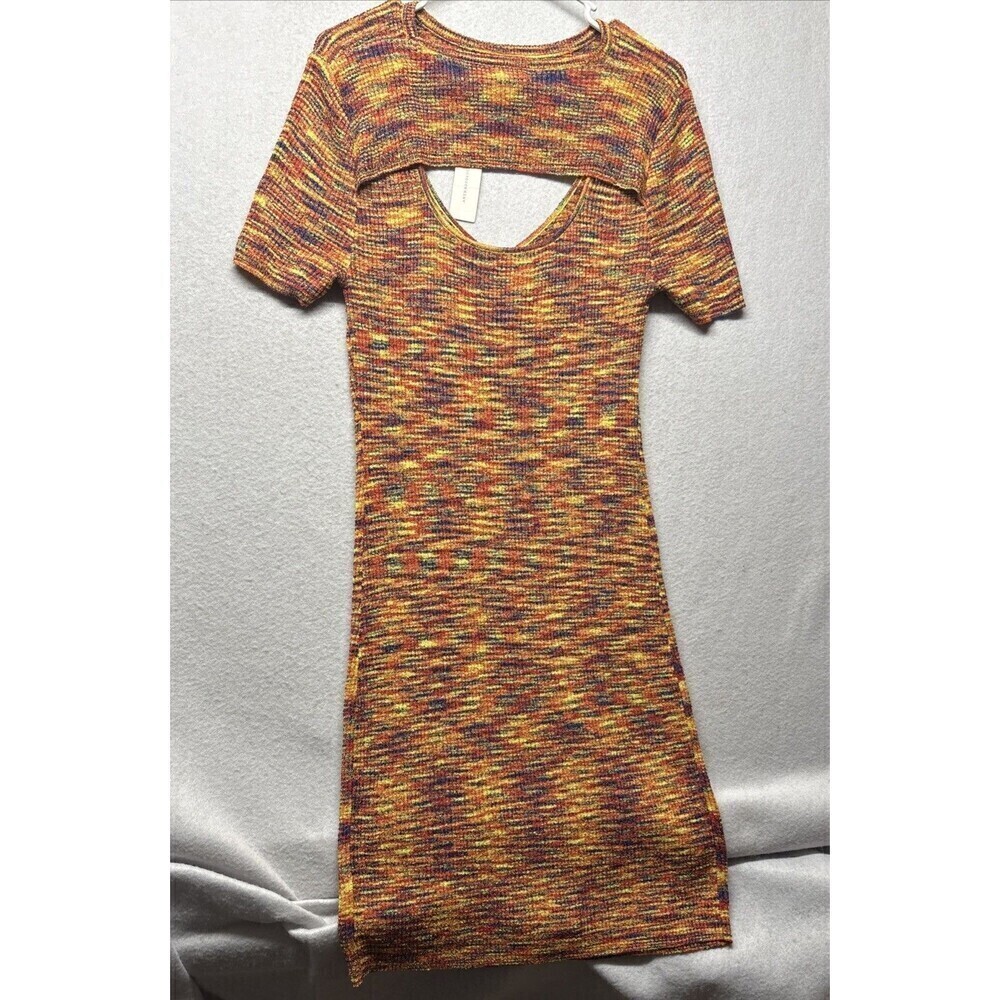 NWT Anthropologie Current Air Cut Out Mini Dress Multicolor Size Small Stretchy - Picture 5 of 5